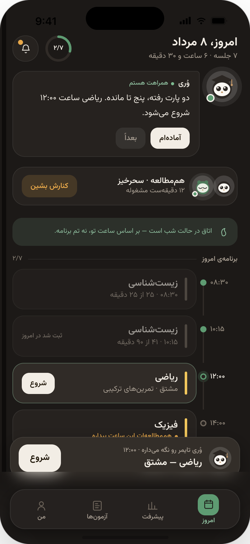 وُریک در حالتِ شب
